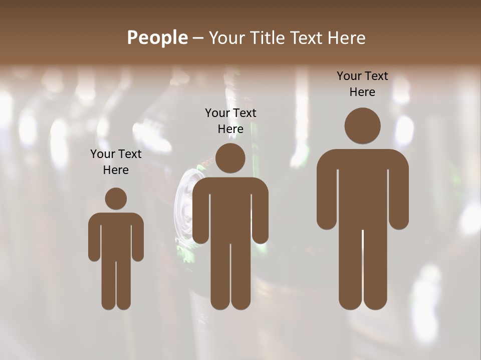 Blurred Liquor Bottles On A Bar. PowerPoint Template