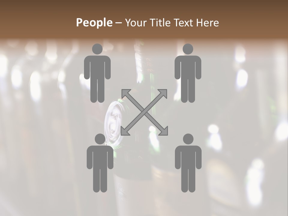 Blurred Liquor Bottles On A Bar. PowerPoint Template