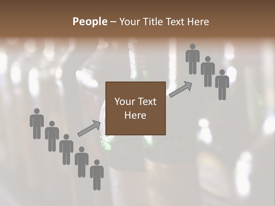 Blurred Liquor Bottles On A Bar. PowerPoint Template