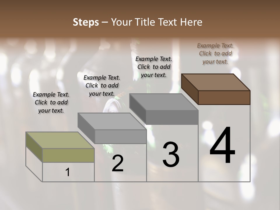 Blurred Liquor Bottles On A Bar. PowerPoint Template