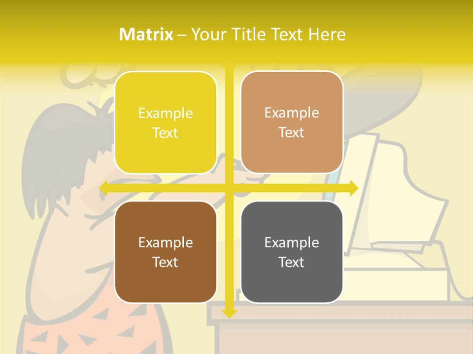 Frustrated Caveman Clobbers His Computer PowerPoint Template