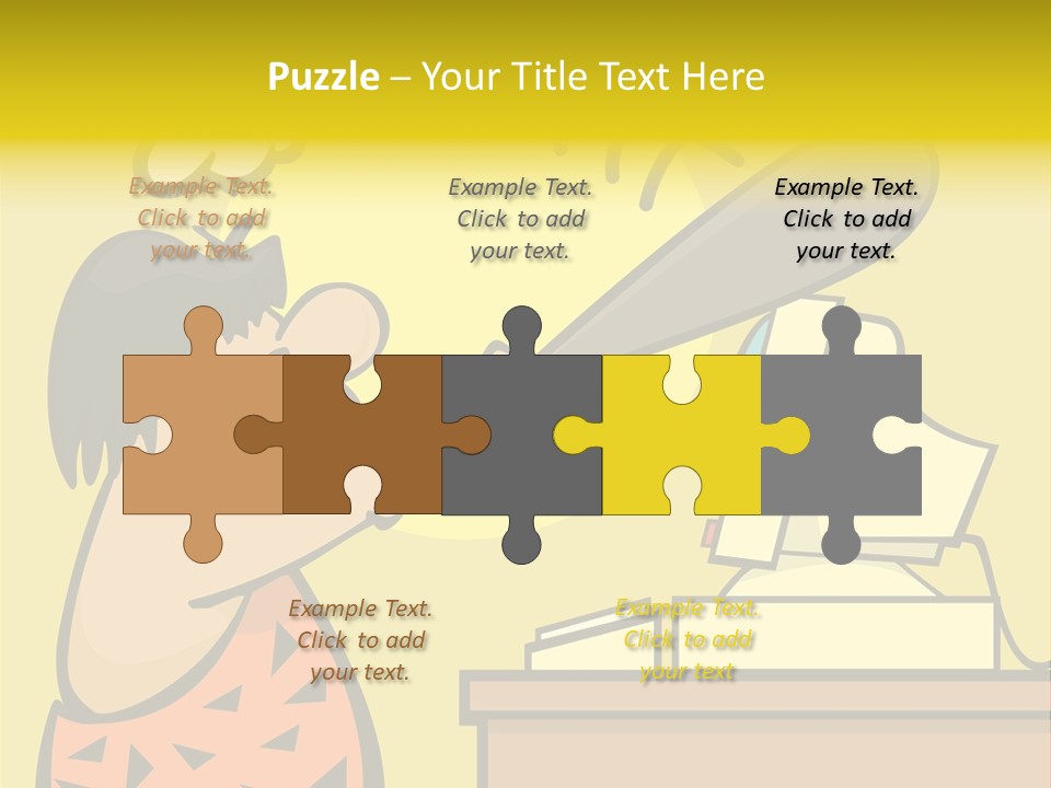 Frustrated Caveman Clobbers His Computer PowerPoint Template