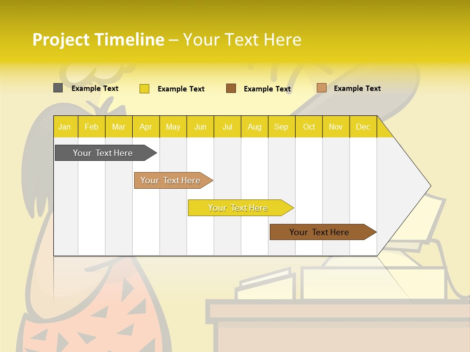 Frustrated Caveman Clobbers His Computer PowerPoint Template