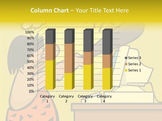 Frustrated Caveman Clobbers His Computer PowerPoint Template