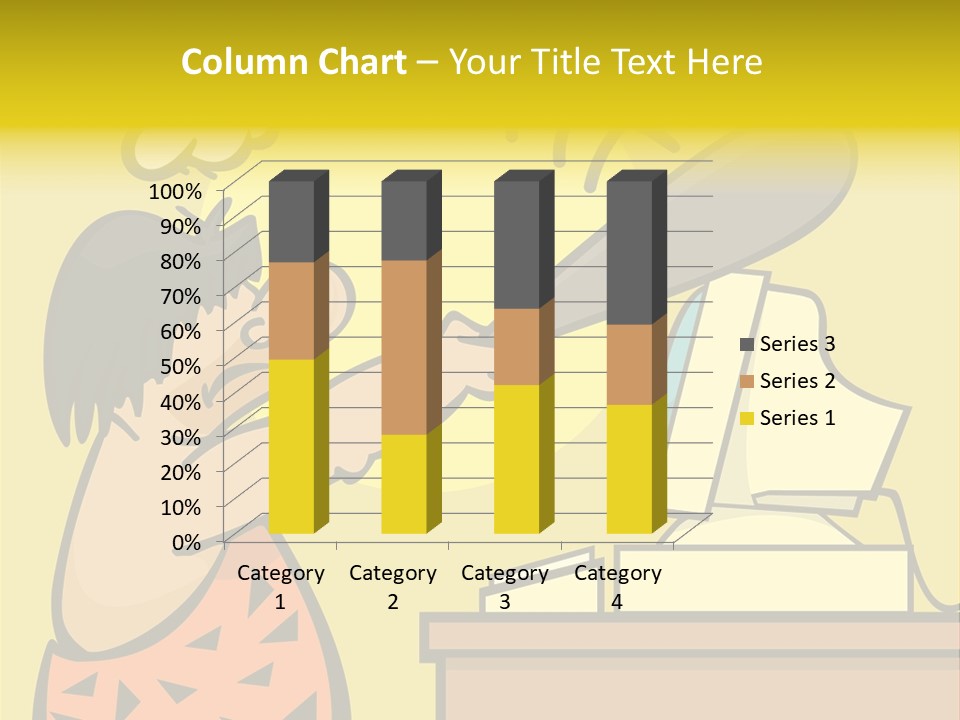 Frustrated Caveman Clobbers His Computer PowerPoint Template