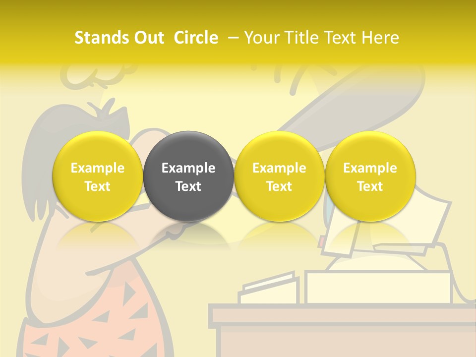 Frustrated Caveman Clobbers His Computer PowerPoint Template