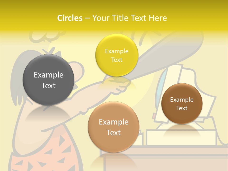 Frustrated Caveman Clobbers His Computer PowerPoint Template