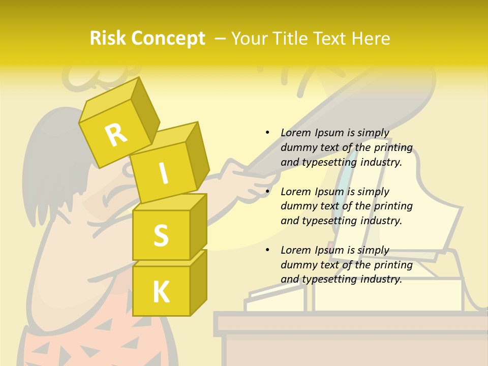 Frustrated Caveman Clobbers His Computer PowerPoint Template