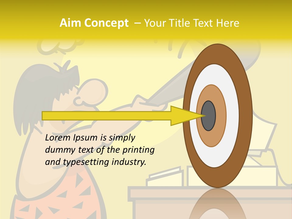 Frustrated Caveman Clobbers His Computer PowerPoint Template