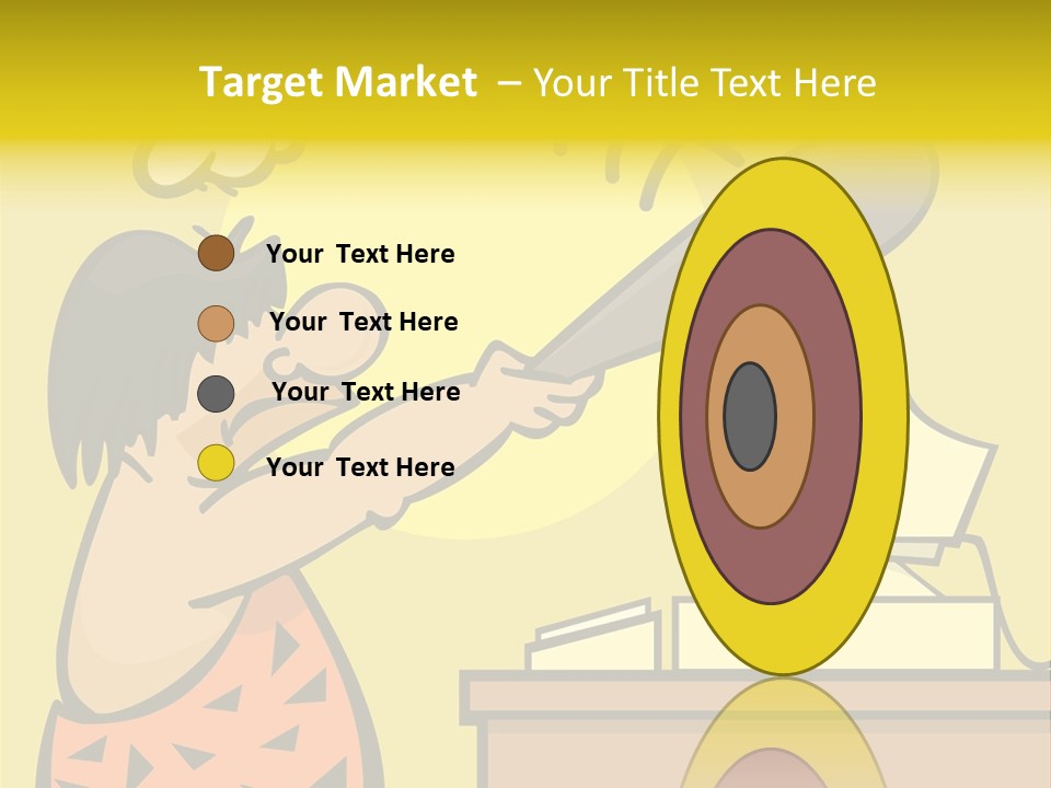 Frustrated Caveman Clobbers His Computer PowerPoint Template