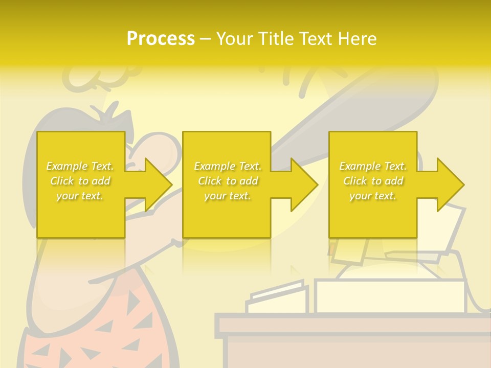 Frustrated Caveman Clobbers His Computer PowerPoint Template