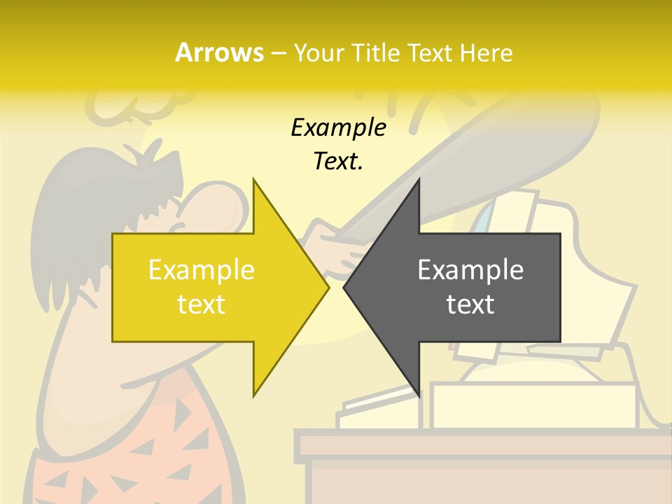Frustrated Caveman Clobbers His Computer PowerPoint Template