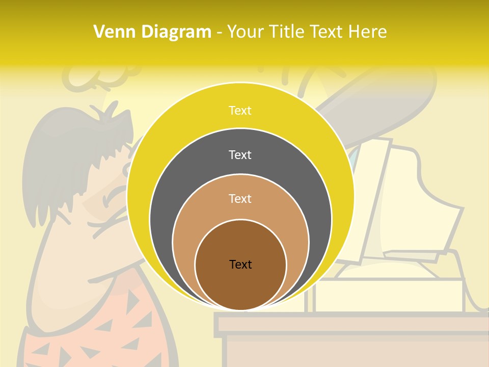 Frustrated Caveman Clobbers His Computer PowerPoint Template