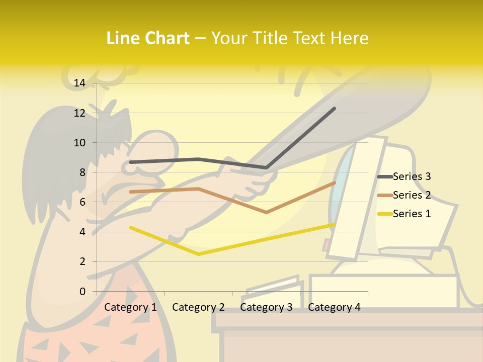 Frustrated Caveman Clobbers His Computer PowerPoint Template