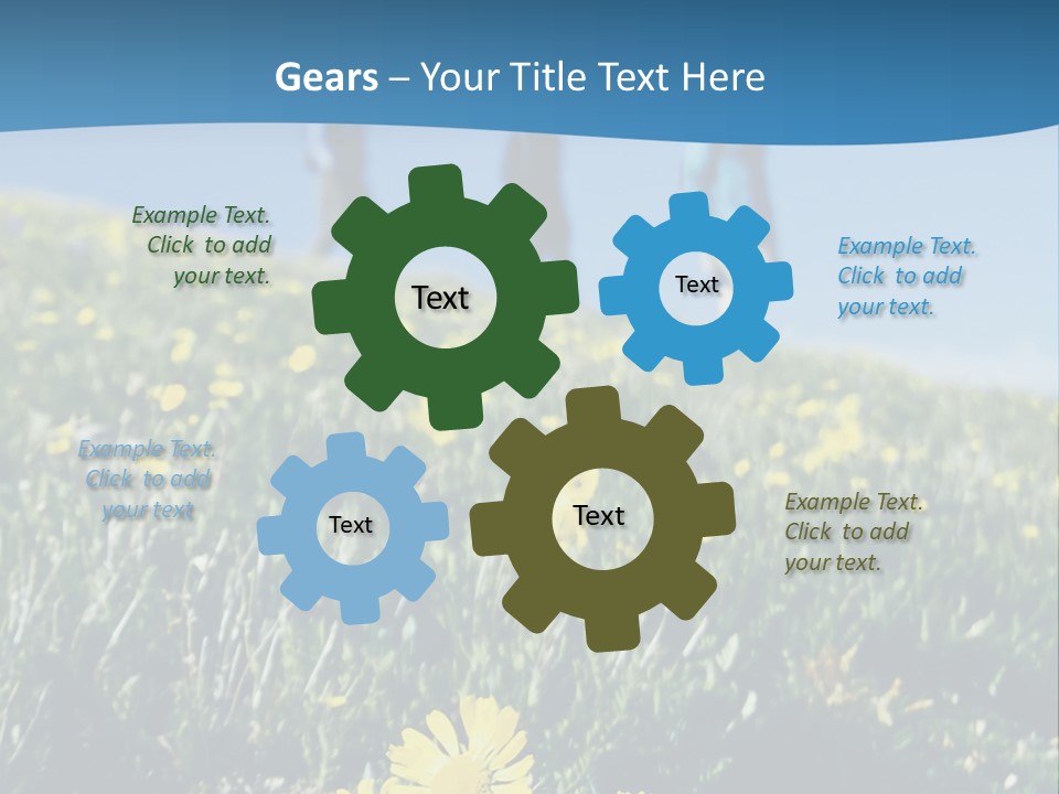 Shopping Cart Moving Through Market PowerPoint Template