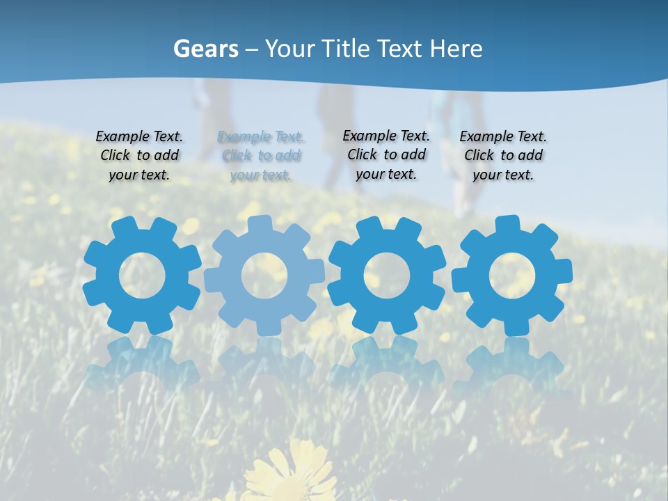 Shopping Cart Moving Through Market PowerPoint Template