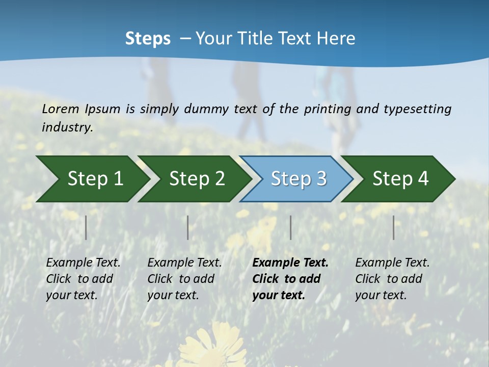 Shopping Cart Moving Through Market PowerPoint Template