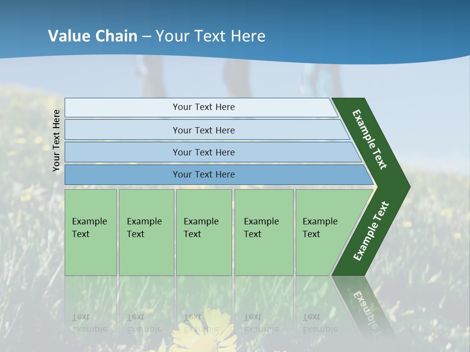 Shopping Cart Moving Through Market PowerPoint Template