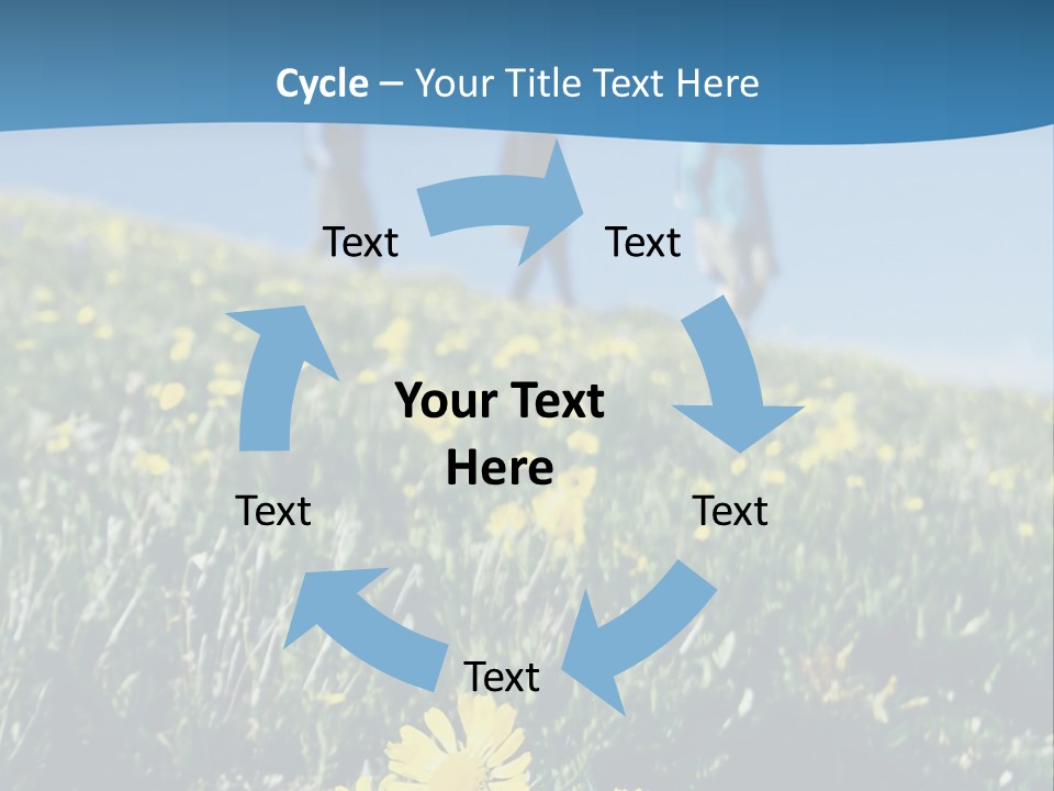 Shopping Cart Moving Through Market PowerPoint Template