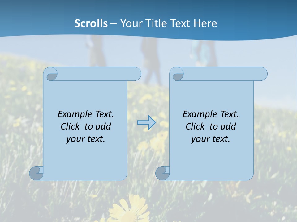 Shopping Cart Moving Through Market PowerPoint Template