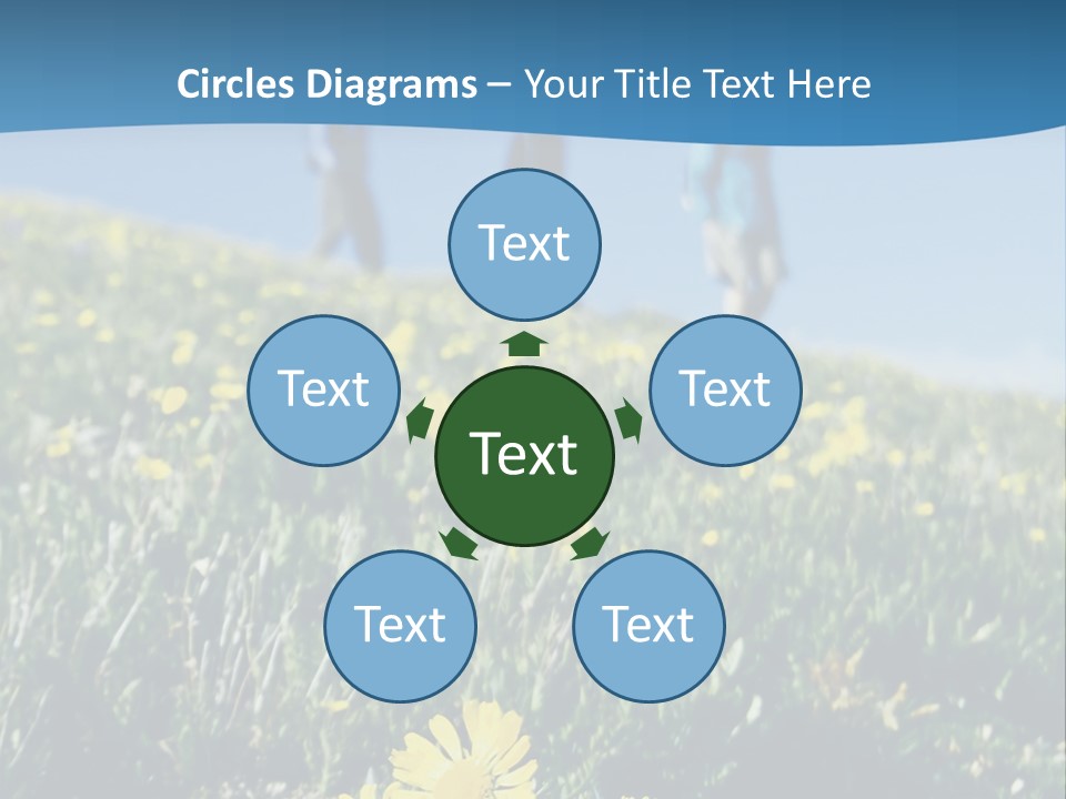 Shopping Cart Moving Through Market PowerPoint Template