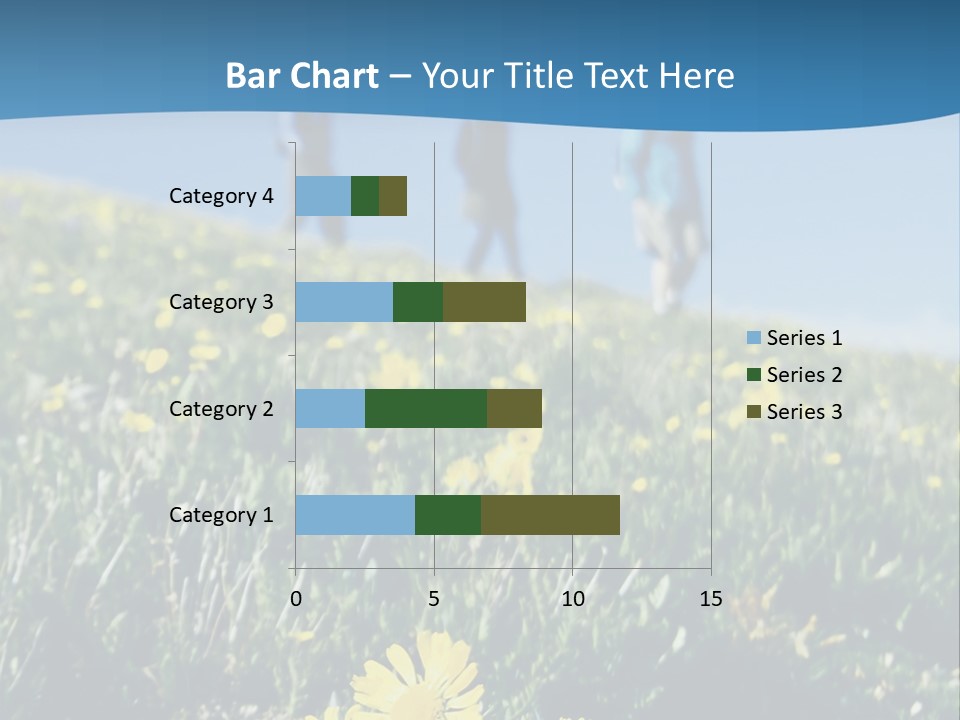 Shopping Cart Moving Through Market PowerPoint Template