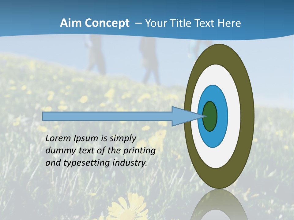 Shopping Cart Moving Through Market PowerPoint Template