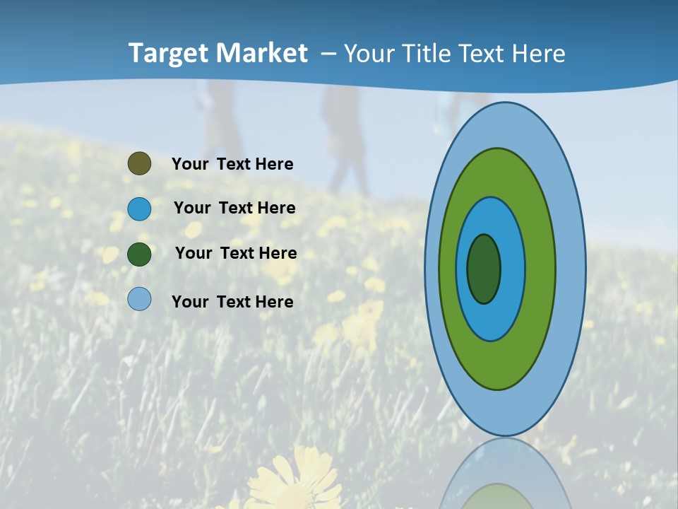 Shopping Cart Moving Through Market PowerPoint Template
