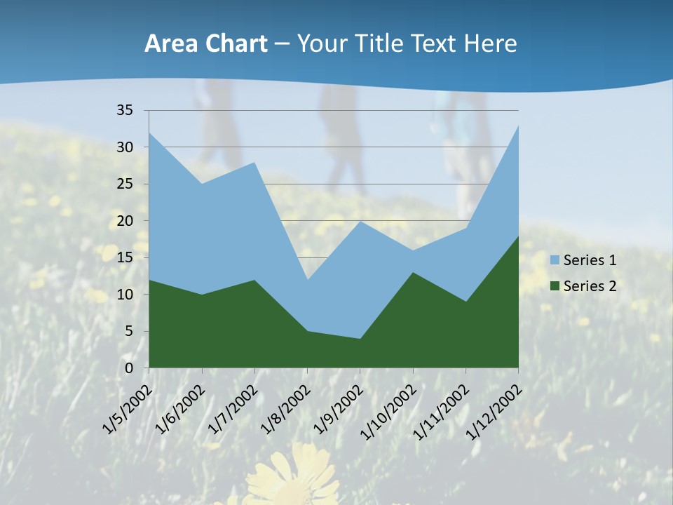 Shopping Cart Moving Through Market PowerPoint Template