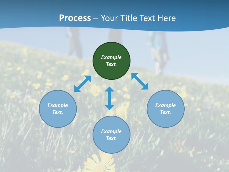 Shopping Cart Moving Through Market PowerPoint Template