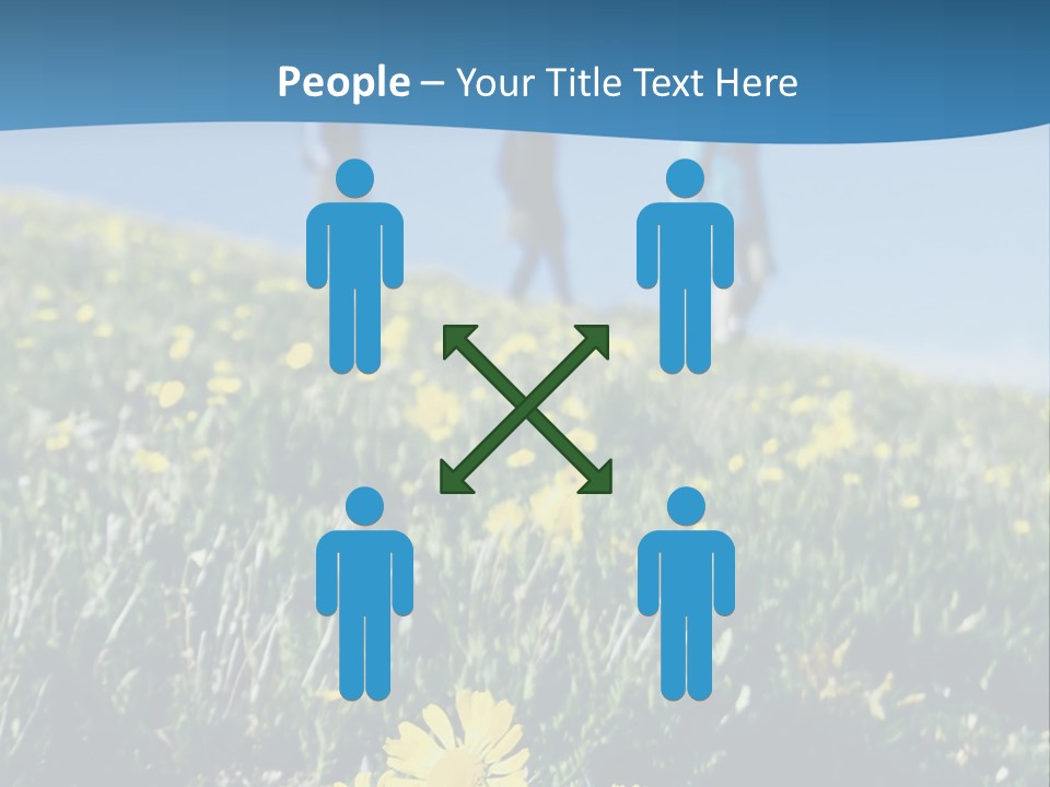 Shopping Cart Moving Through Market PowerPoint Template