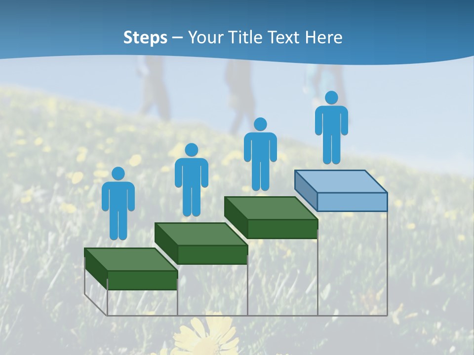 Shopping Cart Moving Through Market PowerPoint Template