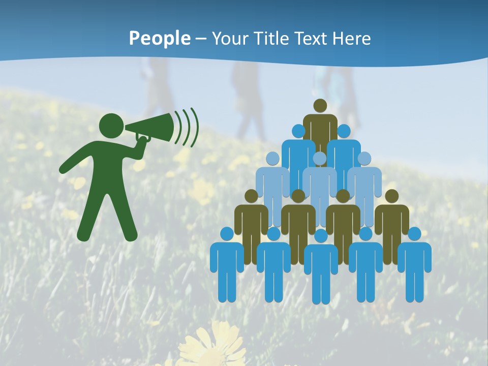 Shopping Cart Moving Through Market PowerPoint Template