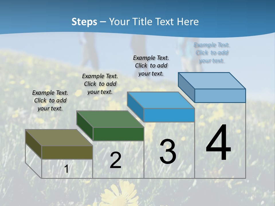 Shopping Cart Moving Through Market PowerPoint Template