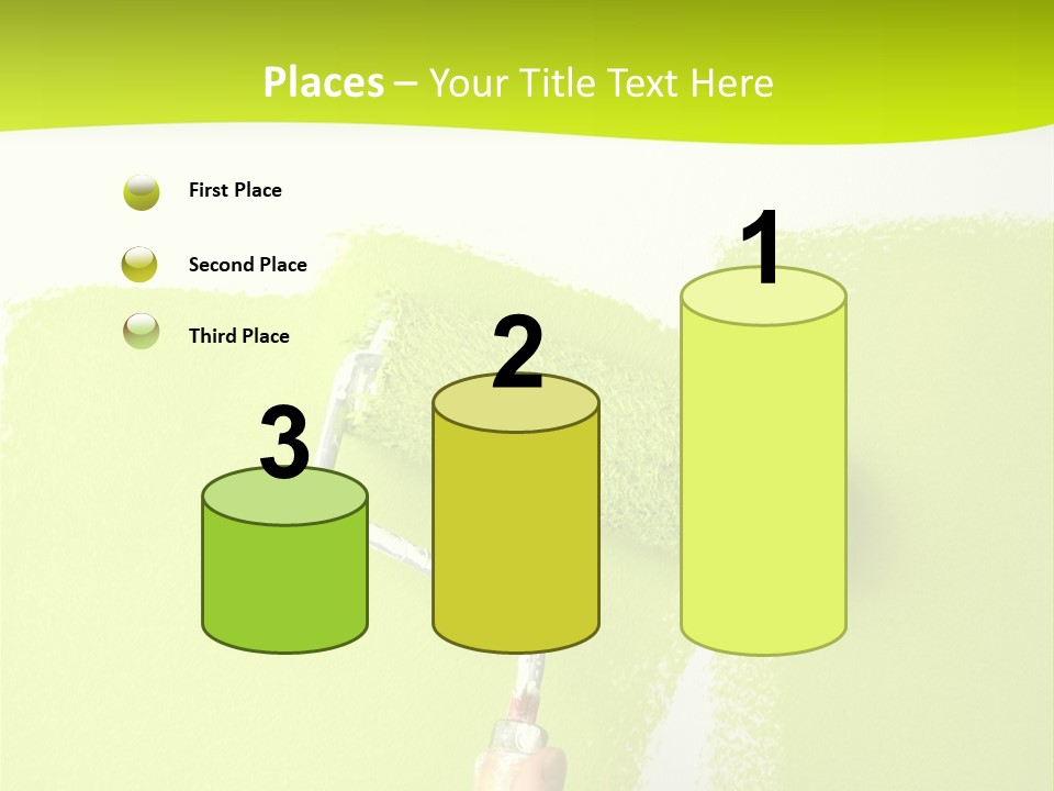 Painting A Wall With A Roll PowerPoint Template