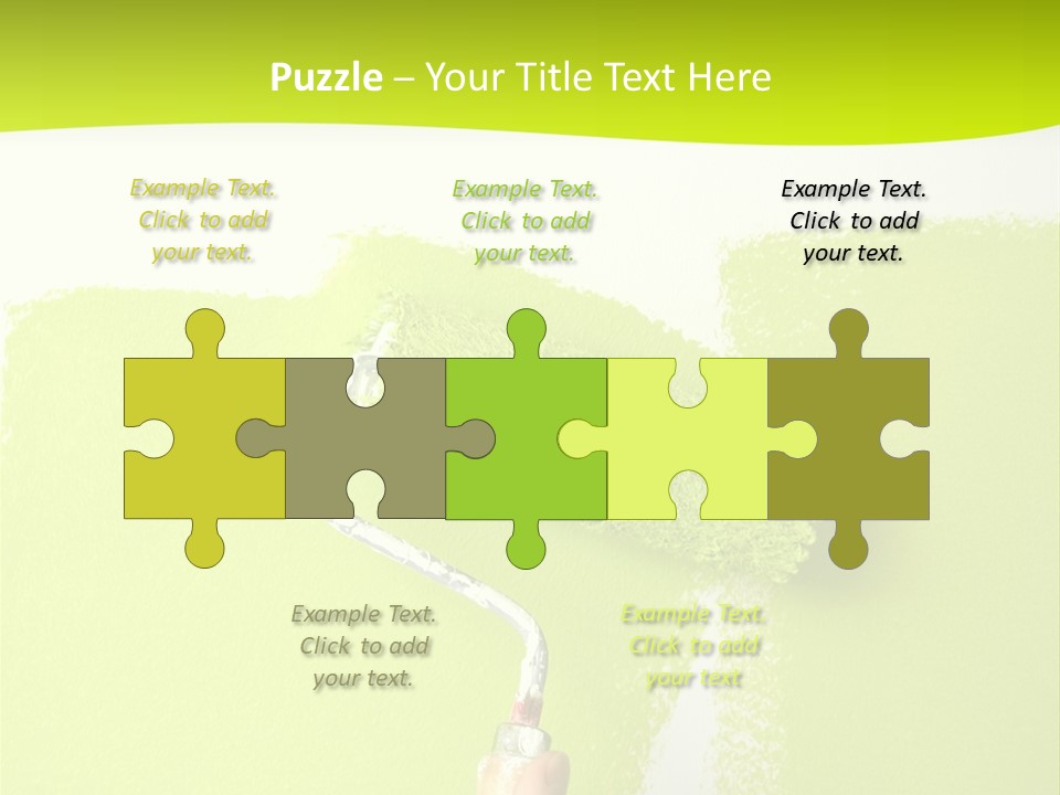 Painting A Wall With A Roll PowerPoint Template