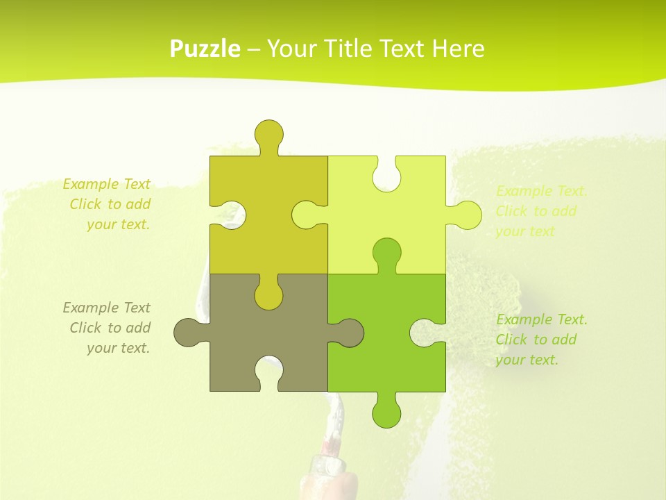 Painting A Wall With A Roll PowerPoint Template