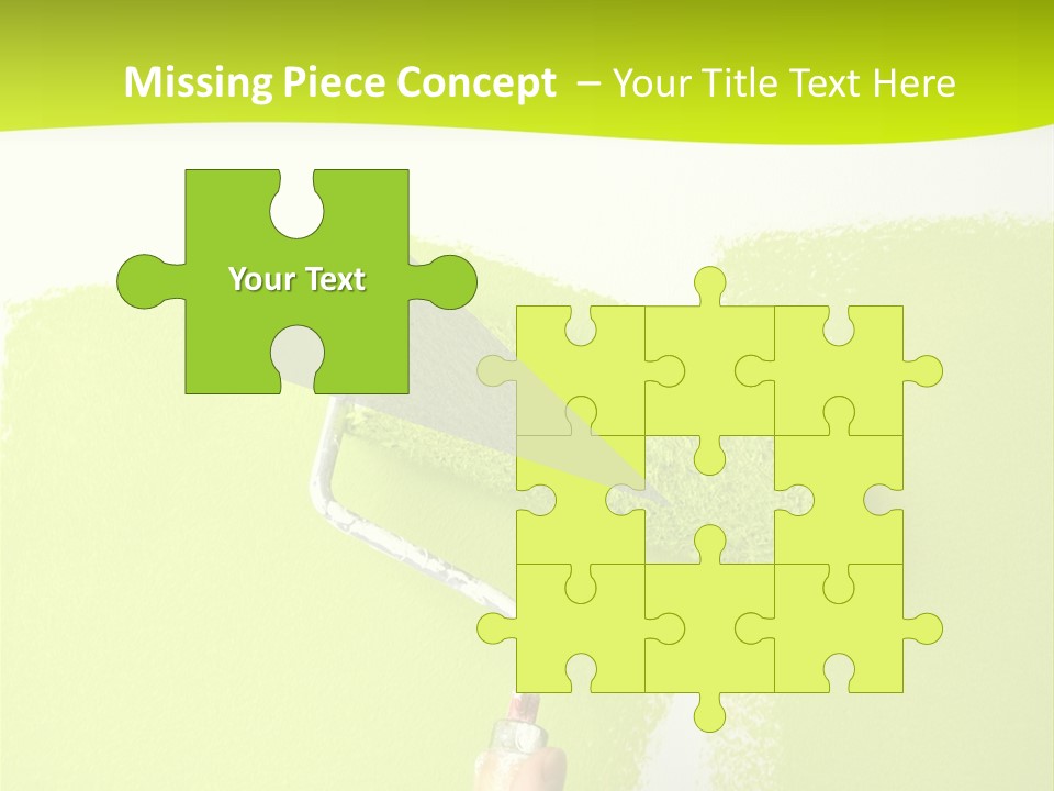 Painting A Wall With A Roll PowerPoint Template