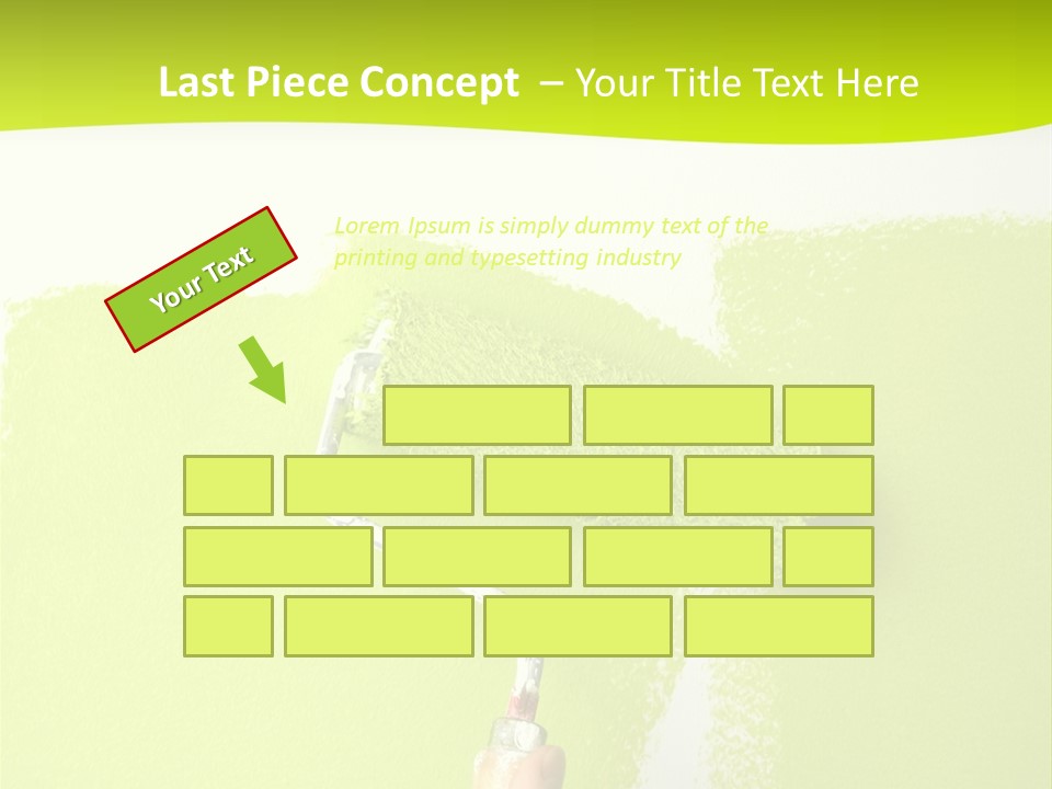 Painting A Wall With A Roll PowerPoint Template