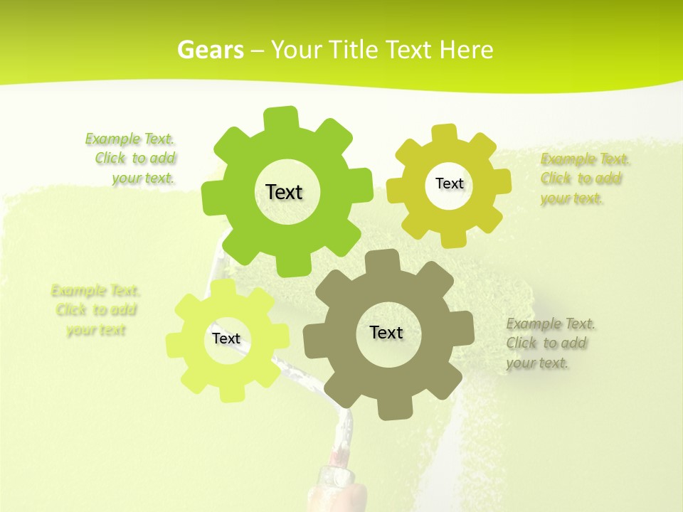 Painting A Wall With A Roll PowerPoint Template