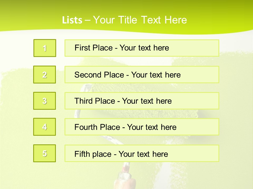 Painting A Wall With A Roll PowerPoint Template
