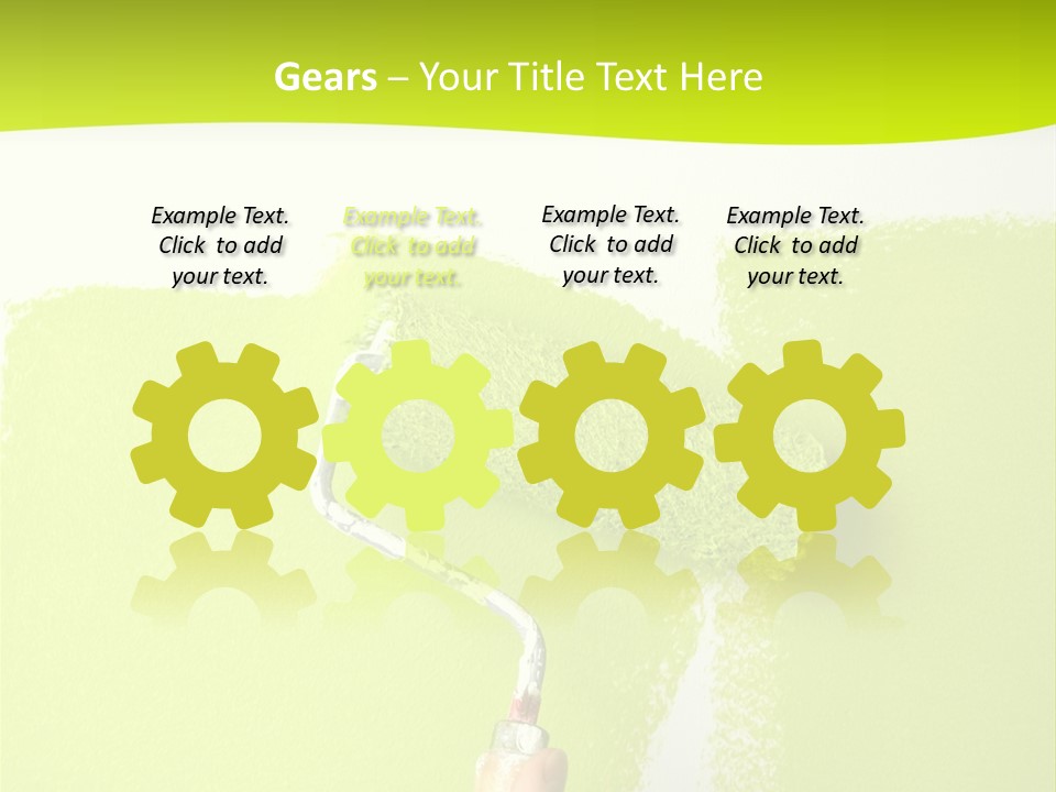 Painting A Wall With A Roll PowerPoint Template