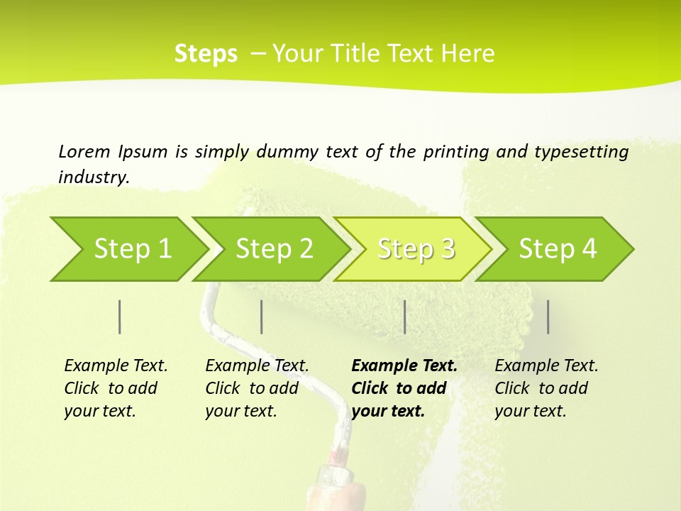 Painting A Wall With A Roll PowerPoint Template