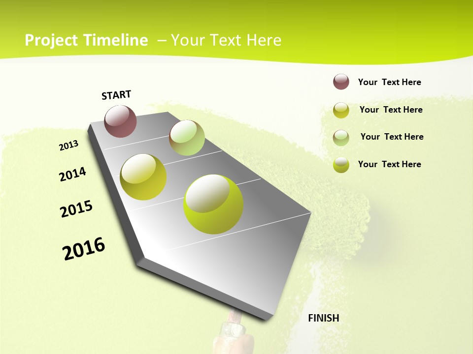 Painting A Wall With A Roll PowerPoint Template