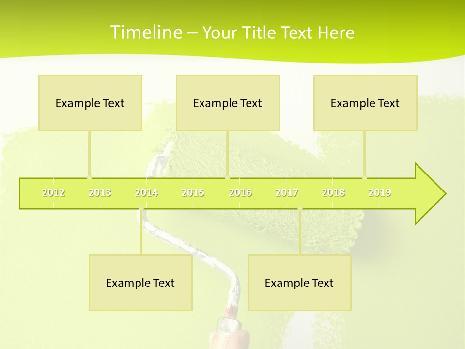 Painting A Wall With A Roll PowerPoint Template
