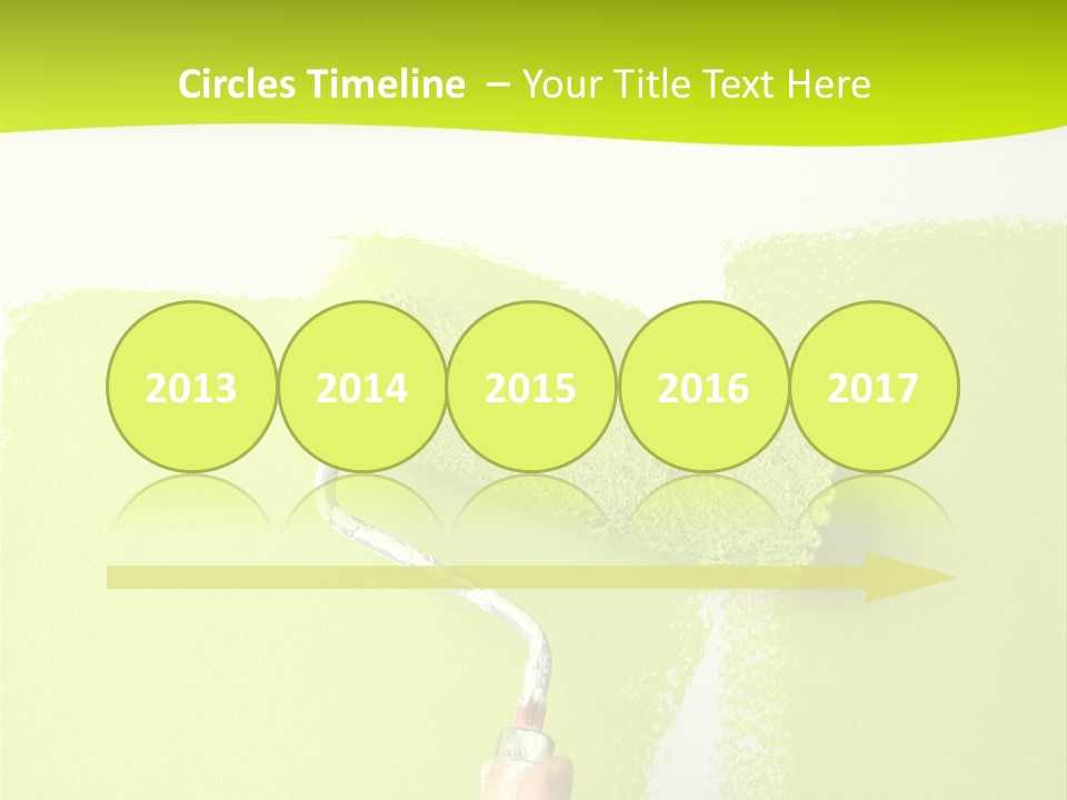 Painting A Wall With A Roll PowerPoint Template