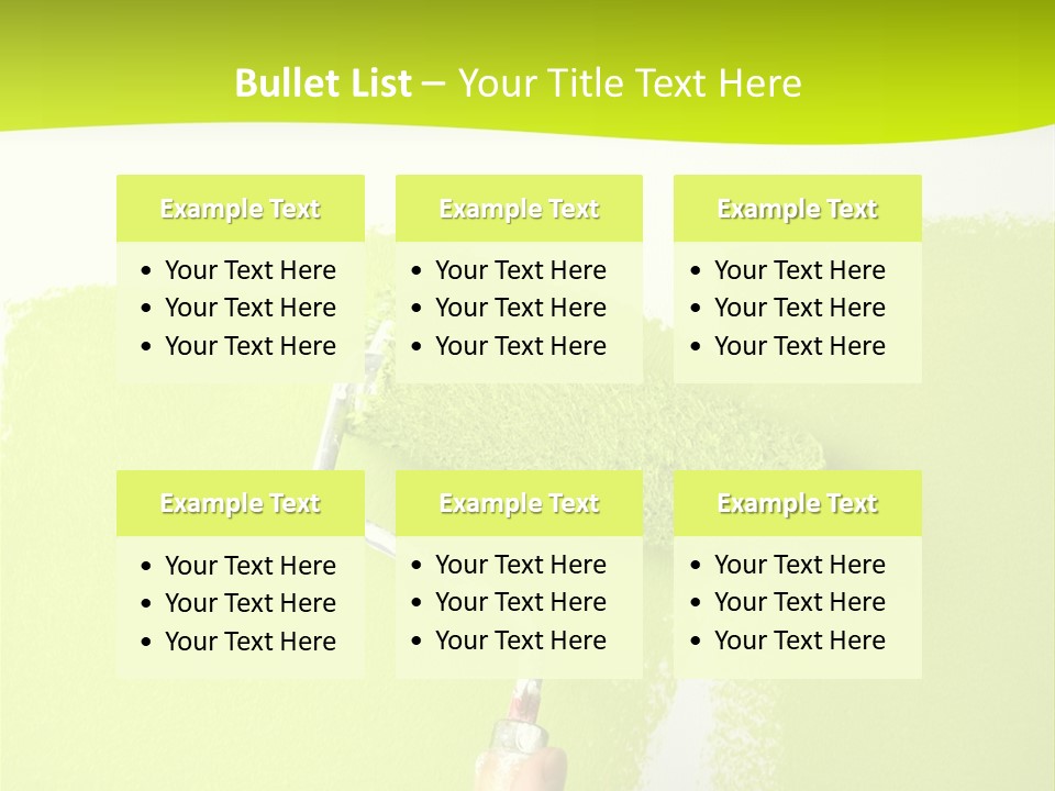 Painting A Wall With A Roll PowerPoint Template