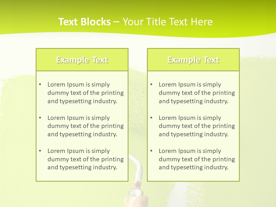 Painting A Wall With A Roll PowerPoint Template