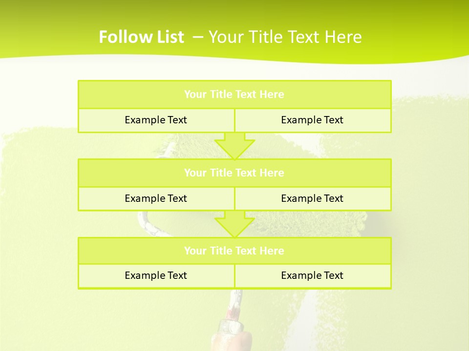 Painting A Wall With A Roll PowerPoint Template