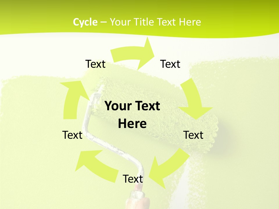 Painting A Wall With A Roll PowerPoint Template